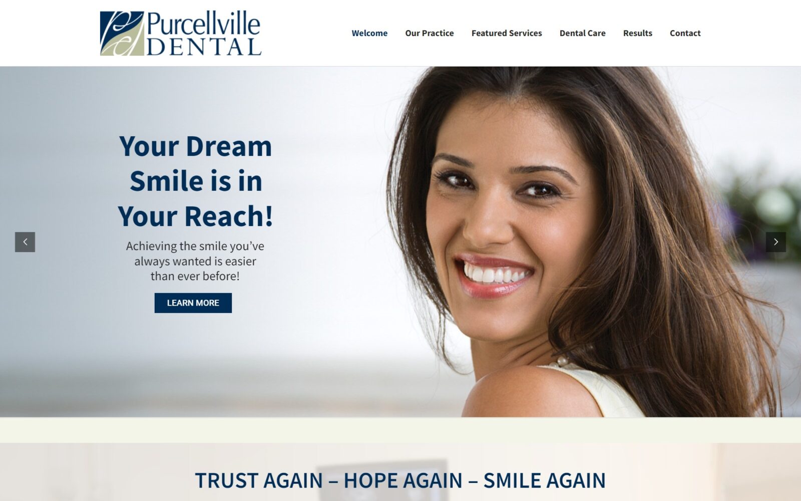 purcellvilledental.com screenshot