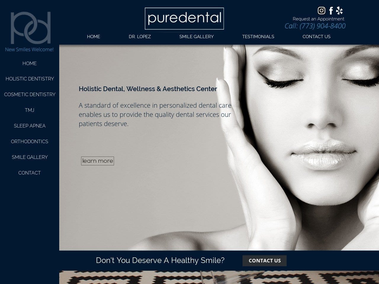 PureDental Website Screenshot from puredentalgroup.com