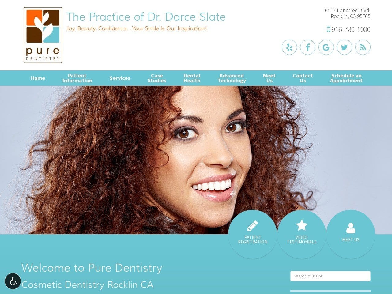 Pure Dentist Website Screenshot from puredentistry.net