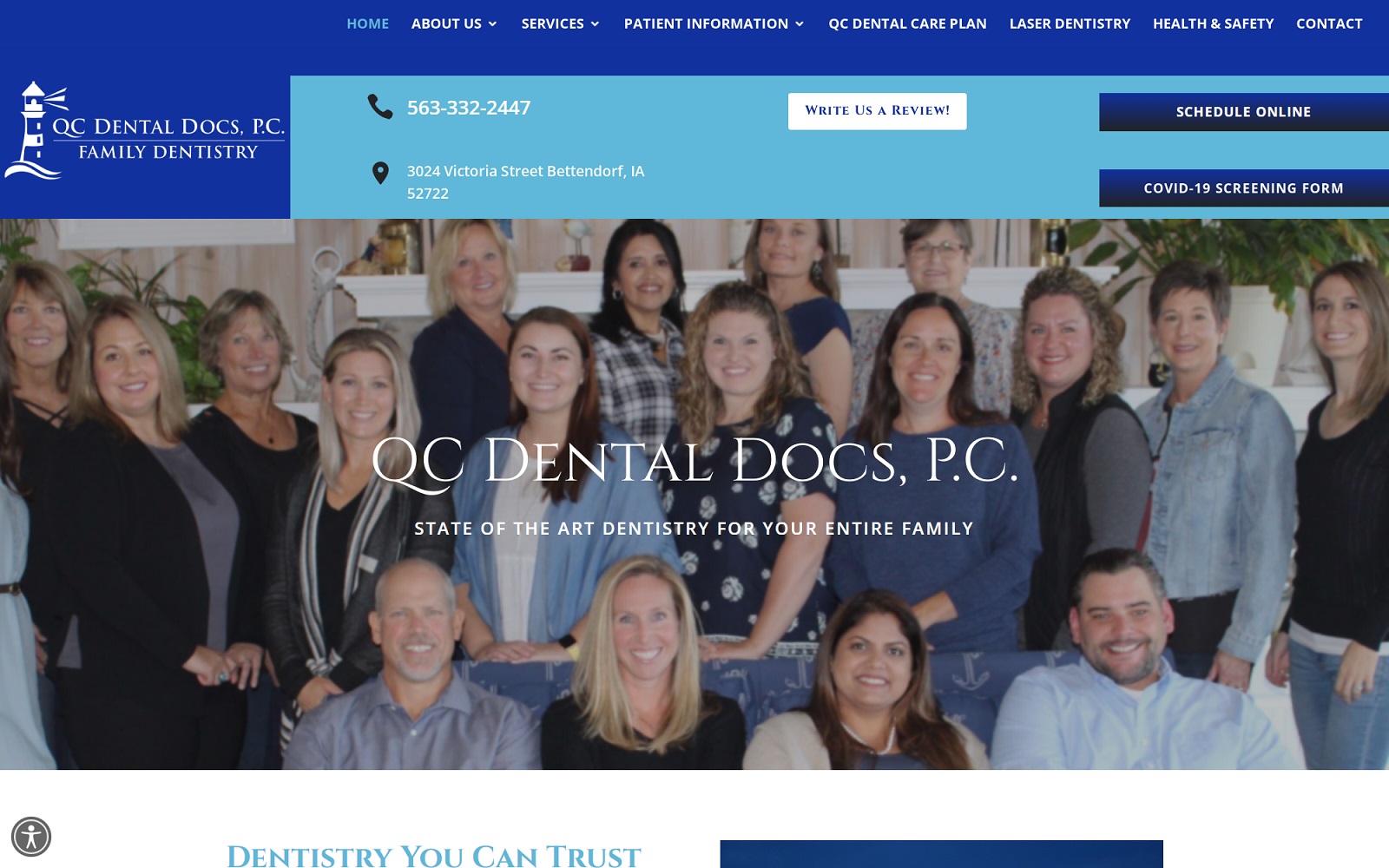 qcdentaldocs.com screenshot