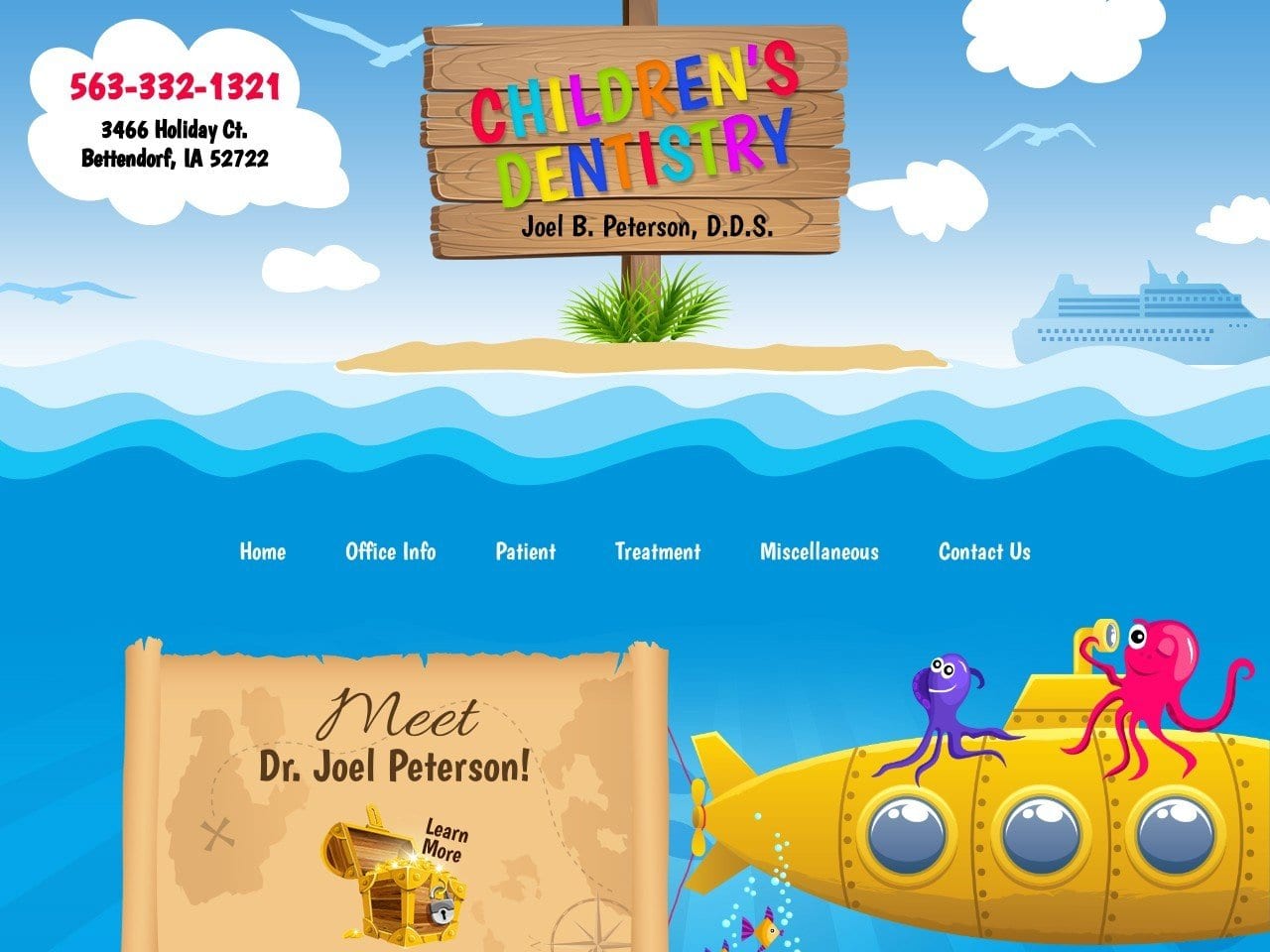 Quad City Pediatric Dentist Website Screenshot from quadcitypediatricdentistry.com