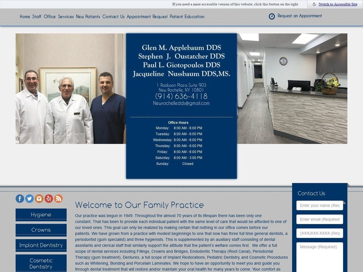 Quaker Ridge Dental Website Screenshot from quakerridgedental.com