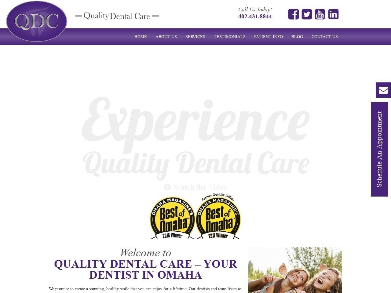 Quality Dental Care Website Screenshot from qualitydentalcare.org