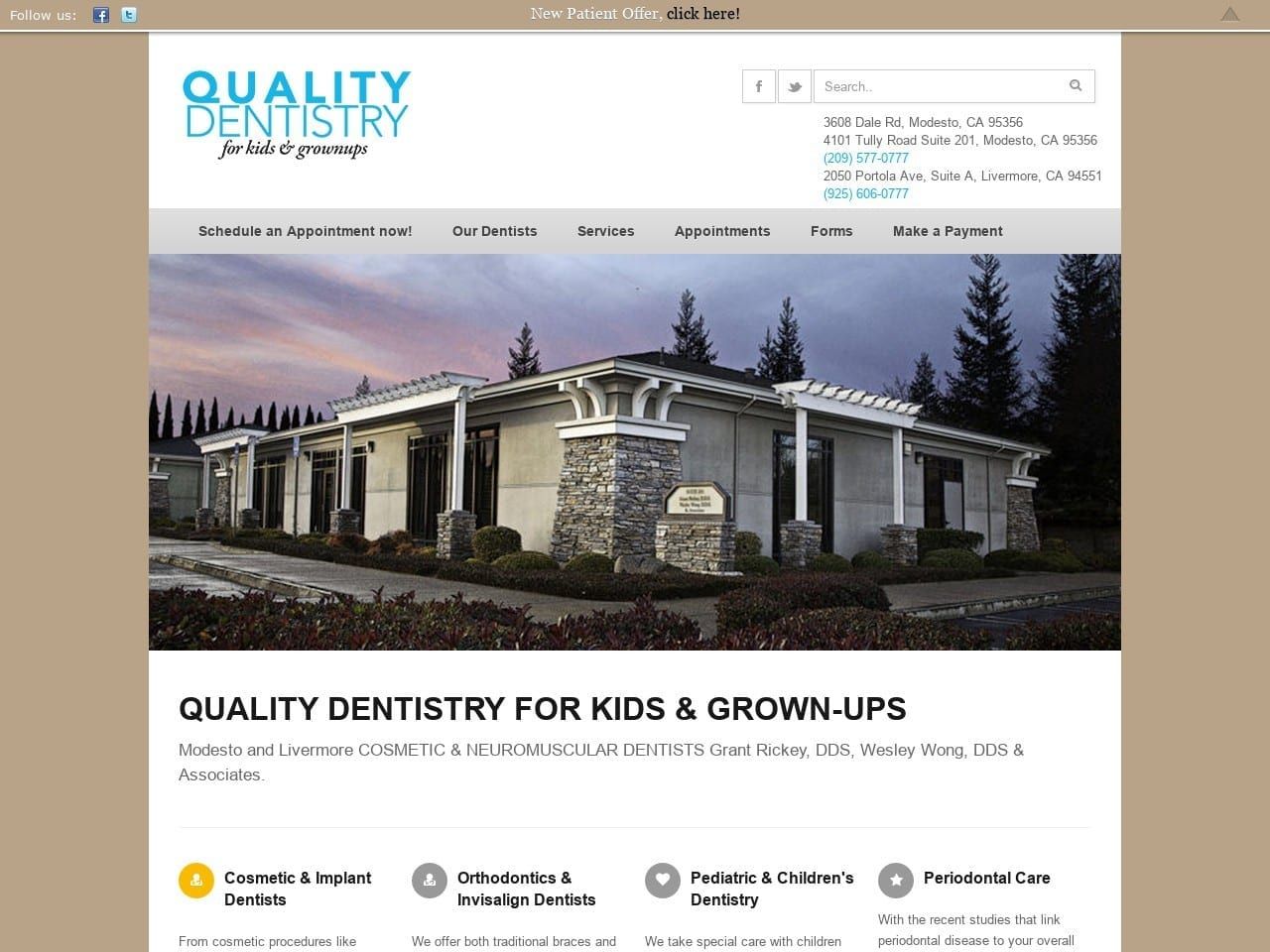 Quality Dentists Website Screenshot from qualitydentists.com