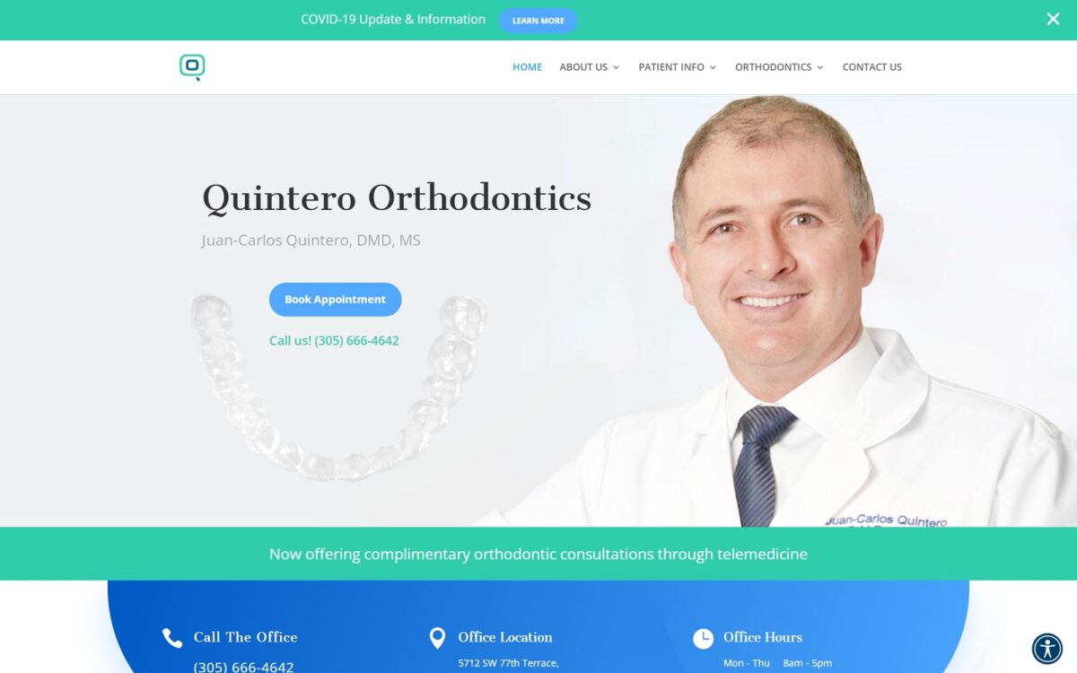 quinteroorthodontics.com screenshot