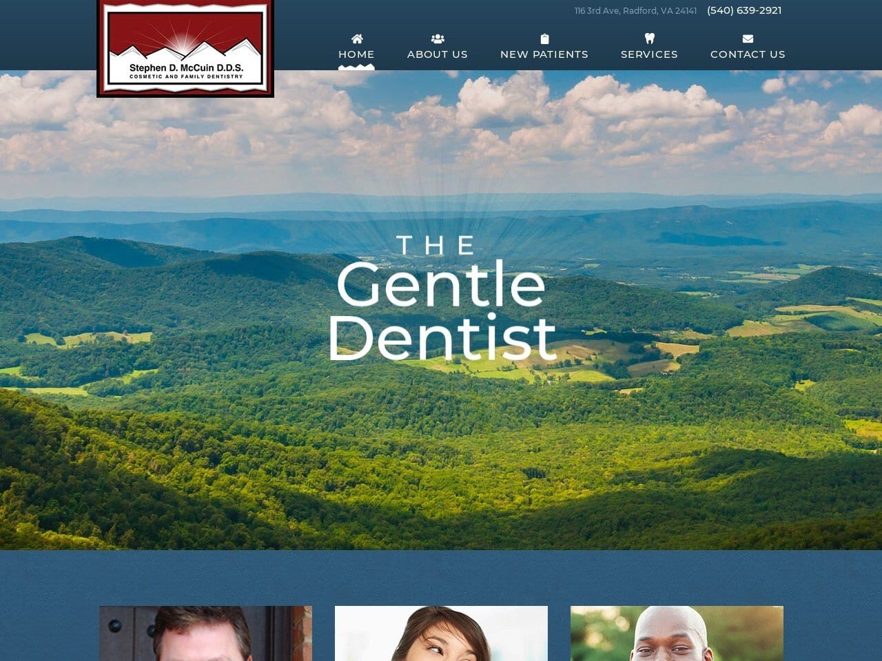 Radfordgentle Dentist Website Screenshot from radfordgentledentist.com