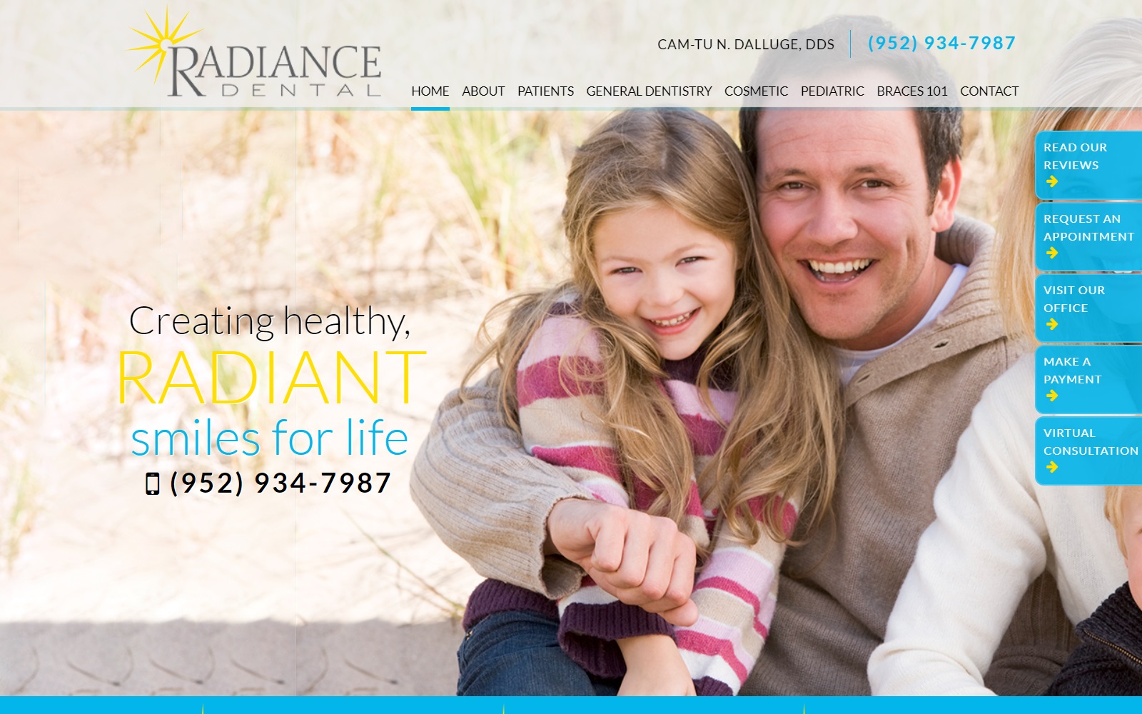 radiancedentalmn.com screenshot