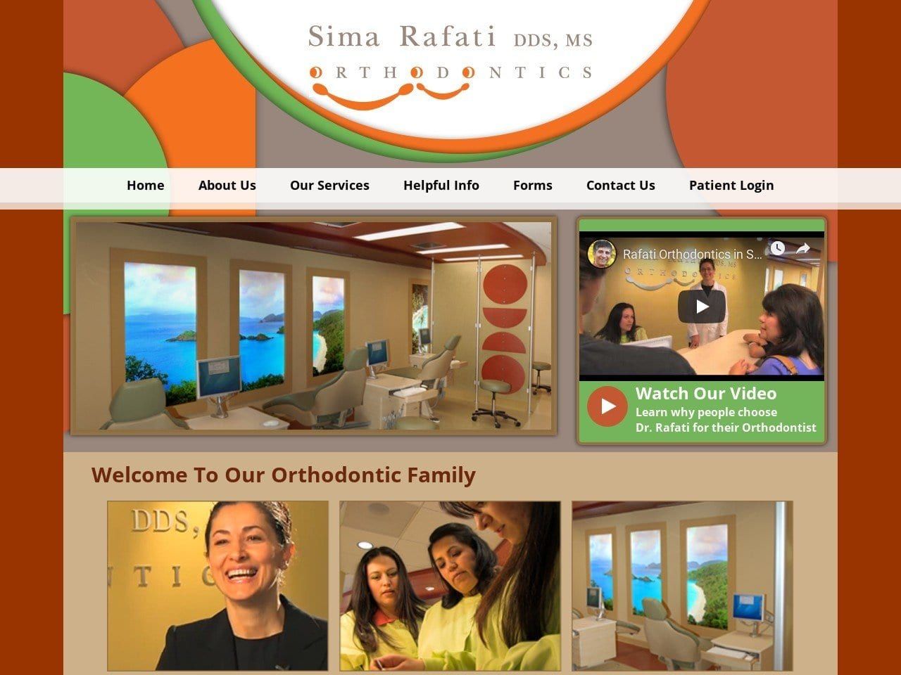 Rafati Orthodontics Website Screenshot from rafatiorthodontics.com