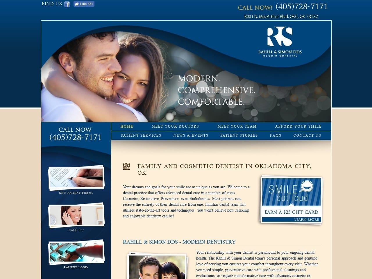 Dr. Gary R. Rahill DDS Website Screenshot from rahillandsimondds.com