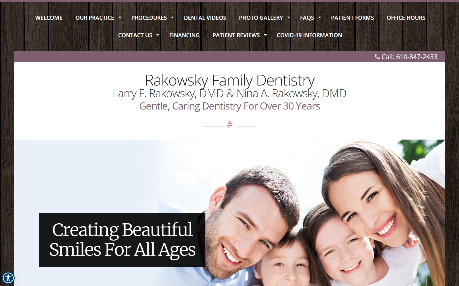 rakowskyfamilydentistry.com screenshot