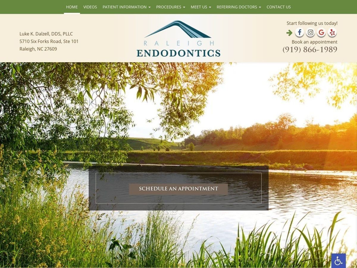 Gary D Behrend PA Website Screenshot from raleighendodontics.com