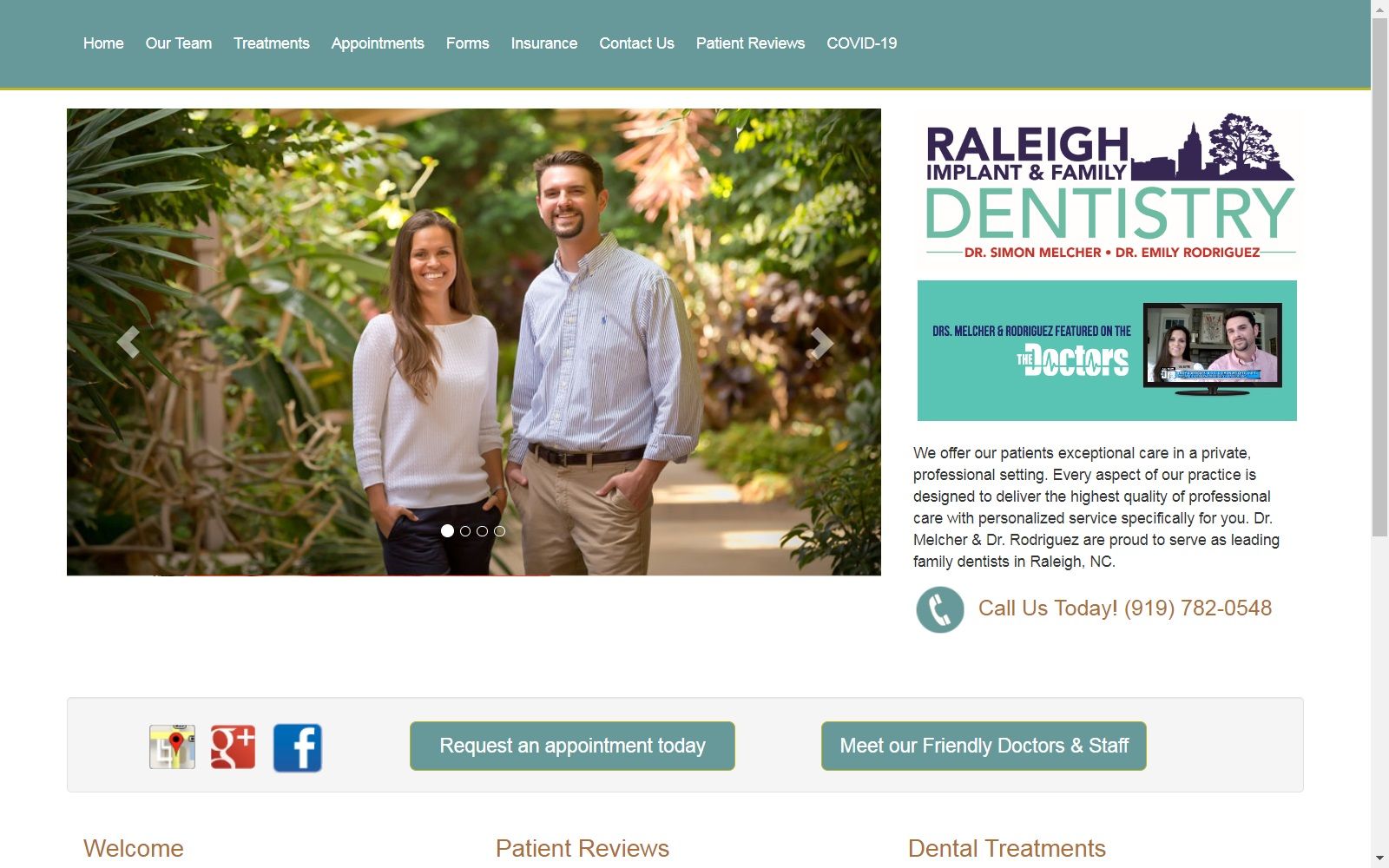 raleighimplantandfamilydentistry.com screenshot