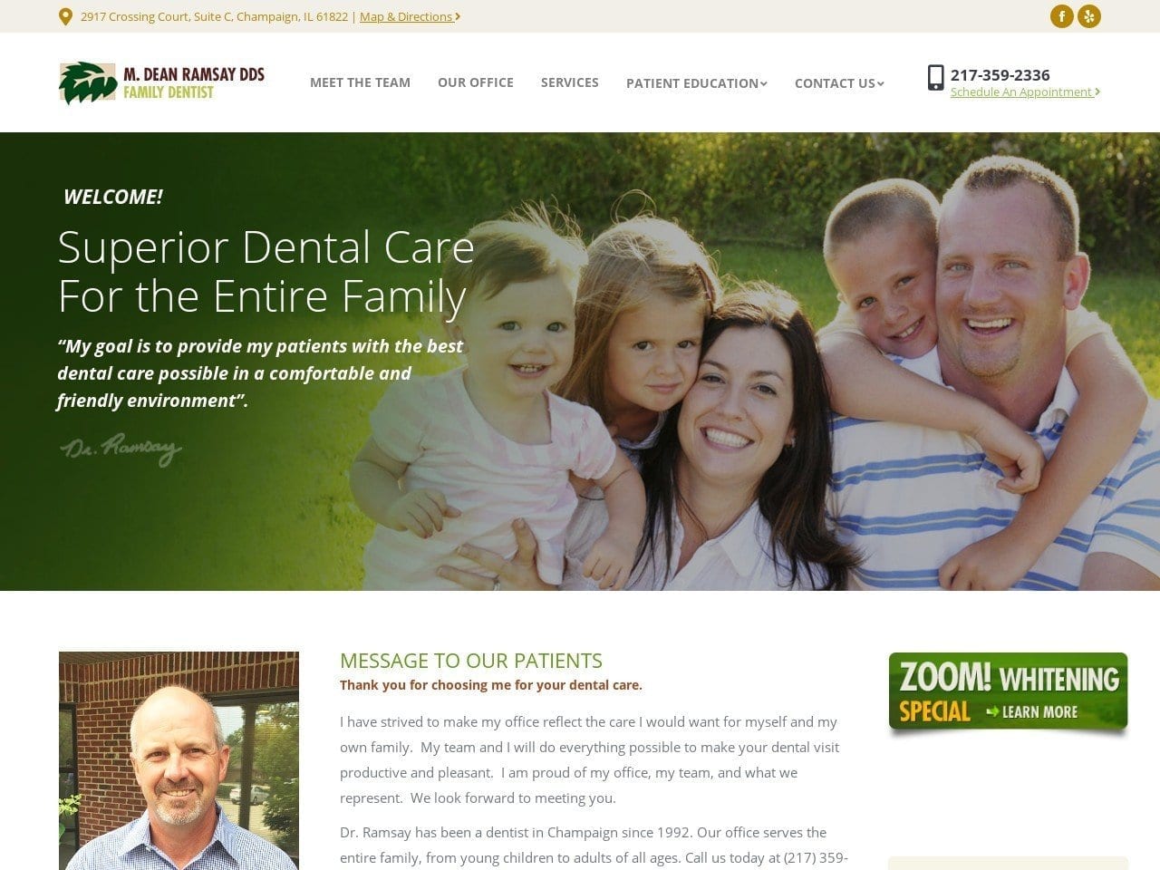 Ramsay Dental Website Screenshot from ramsaydental.com