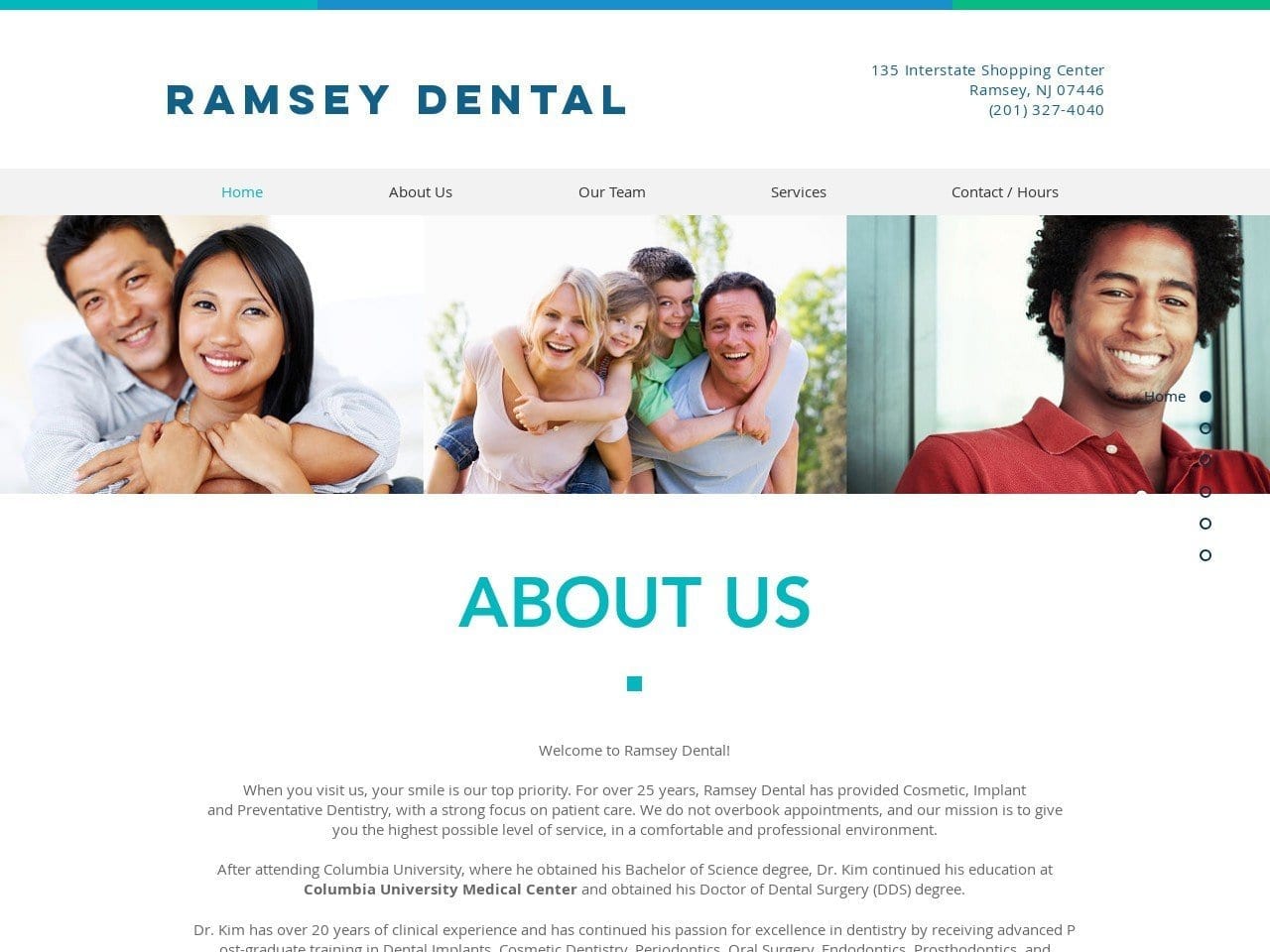 Ramsey Dental Kim Daniel DDS Website Screenshot from ramseydental.com