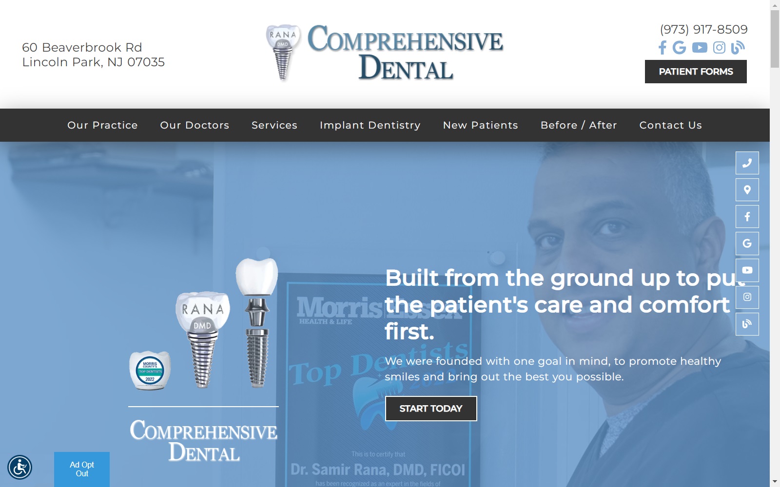 ranadental.com screenshot