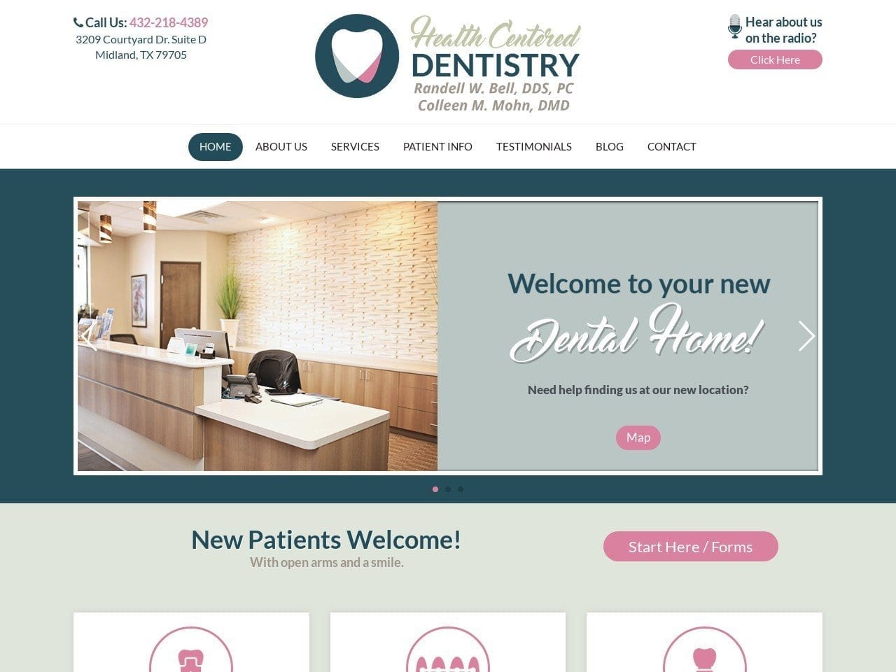 Health Centered Dentistry Website Screenshot from randellbelldds.com