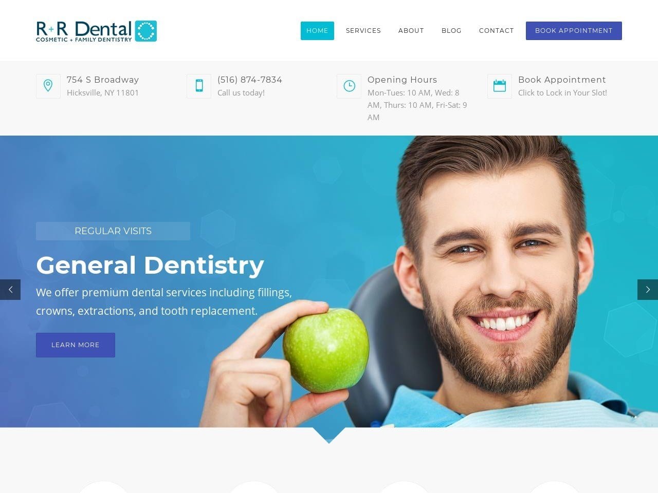 R and R Dental Website Screenshot from randrdental.com