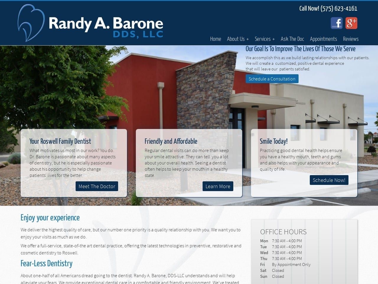 Barone Randy a DDS Website Screenshot from randybaronedds.com