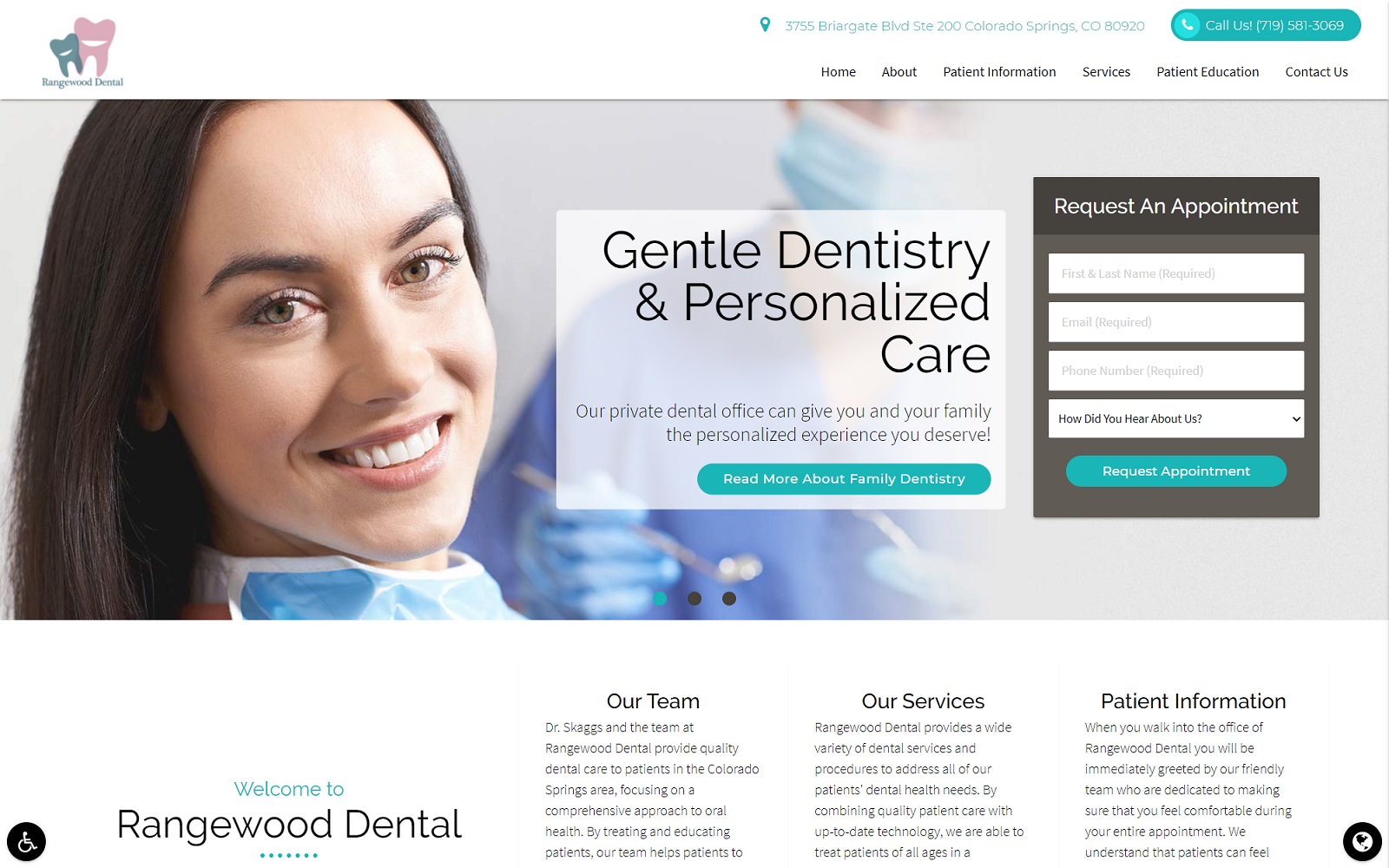 rangewooddental.com screenshot