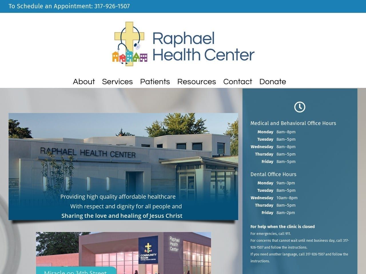 Raphael Health Center Stephens Rhonda A DDS Website Screenshot from raphaelhc.org
