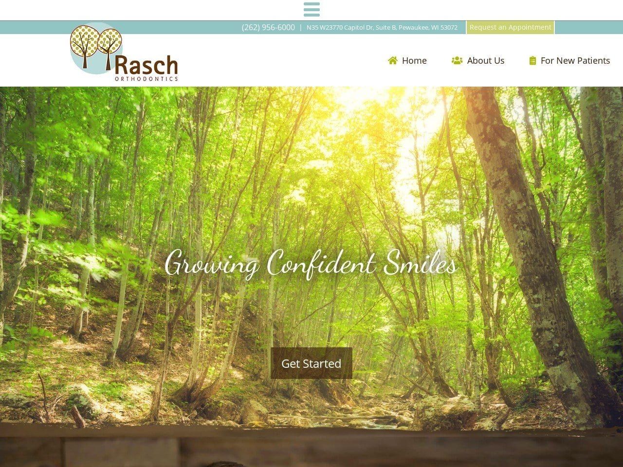 Rasch Orthodontics Website Screenshot from raschortho.com
