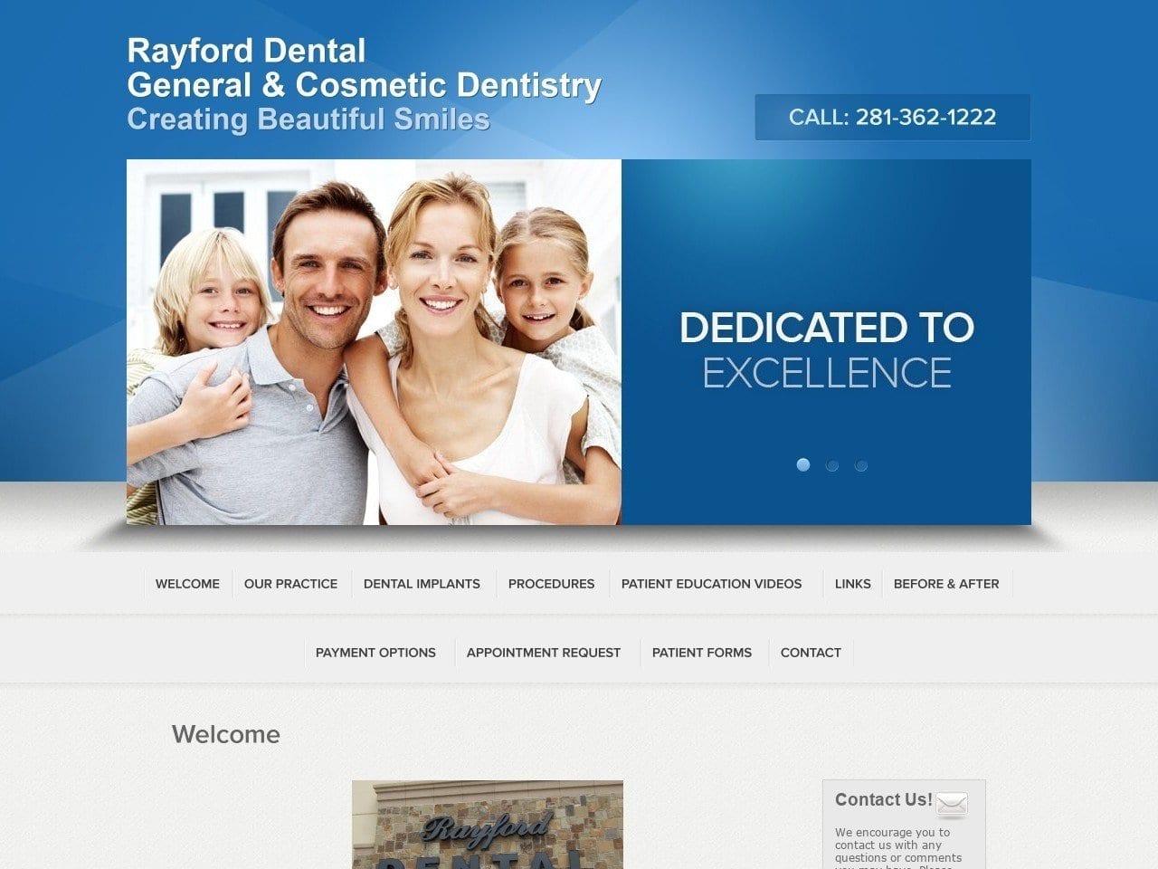 Rayford Dental Website Screenshot from rayforddental.com