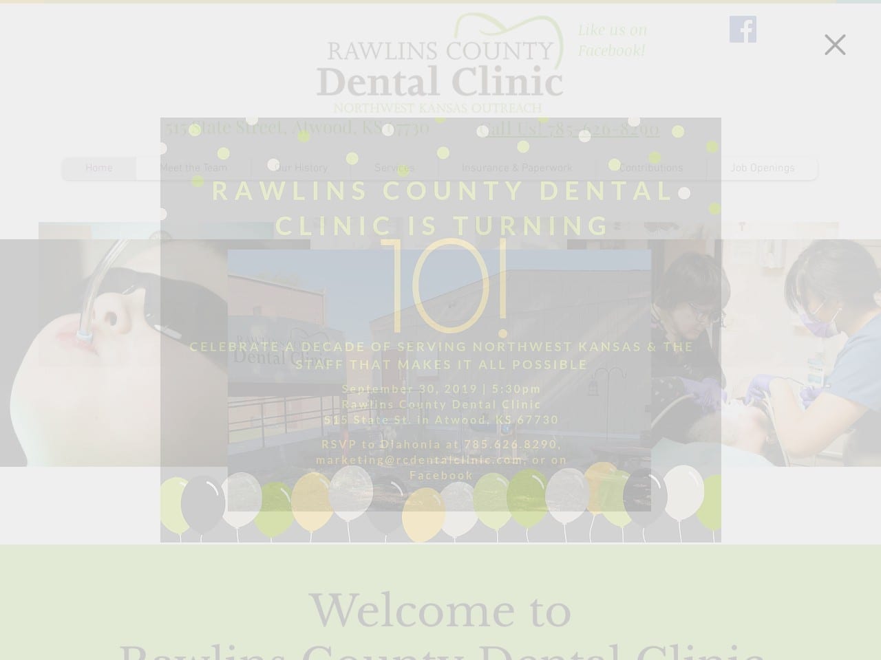 Rawlins County Dental Clinic Website Screenshot from rcdentalclinic.com