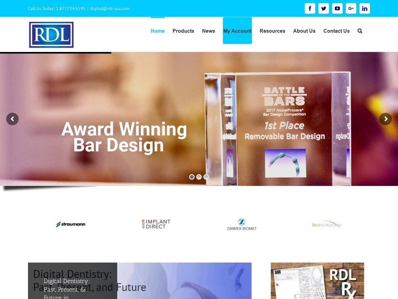 Russellville Dental Lab Website Screenshot from rdl-usa.com