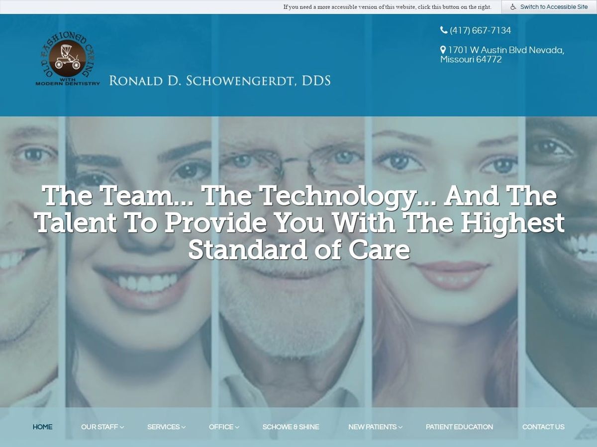 Ronald Schowengerdt DDS Website Screenshot from rdsdds.com