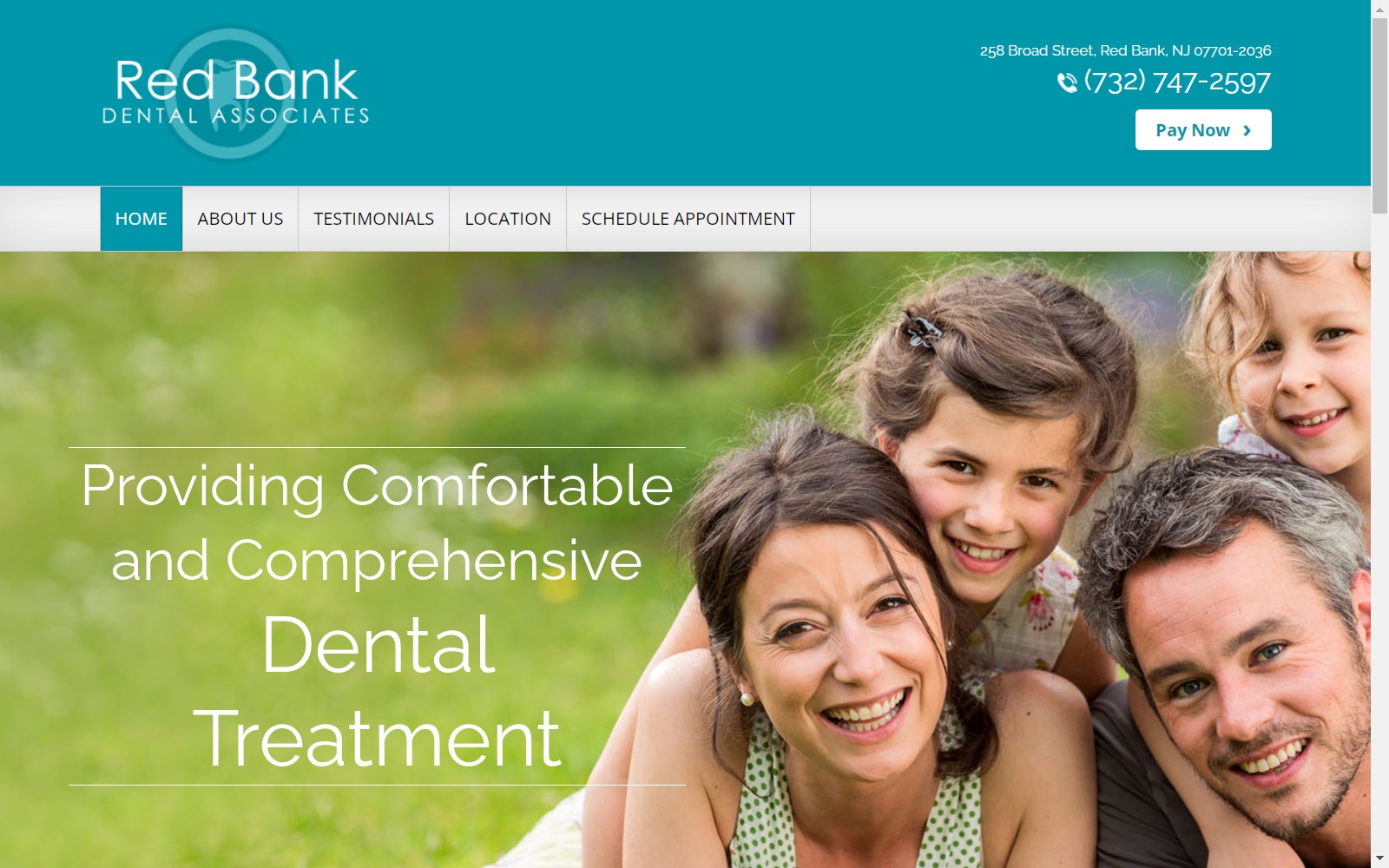 redbankdentalassoc.com screenshot