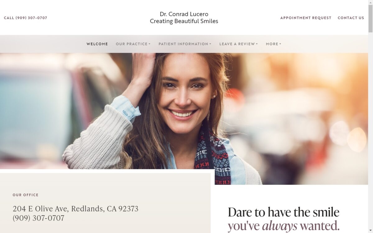 redlandsdentist.com screenshot