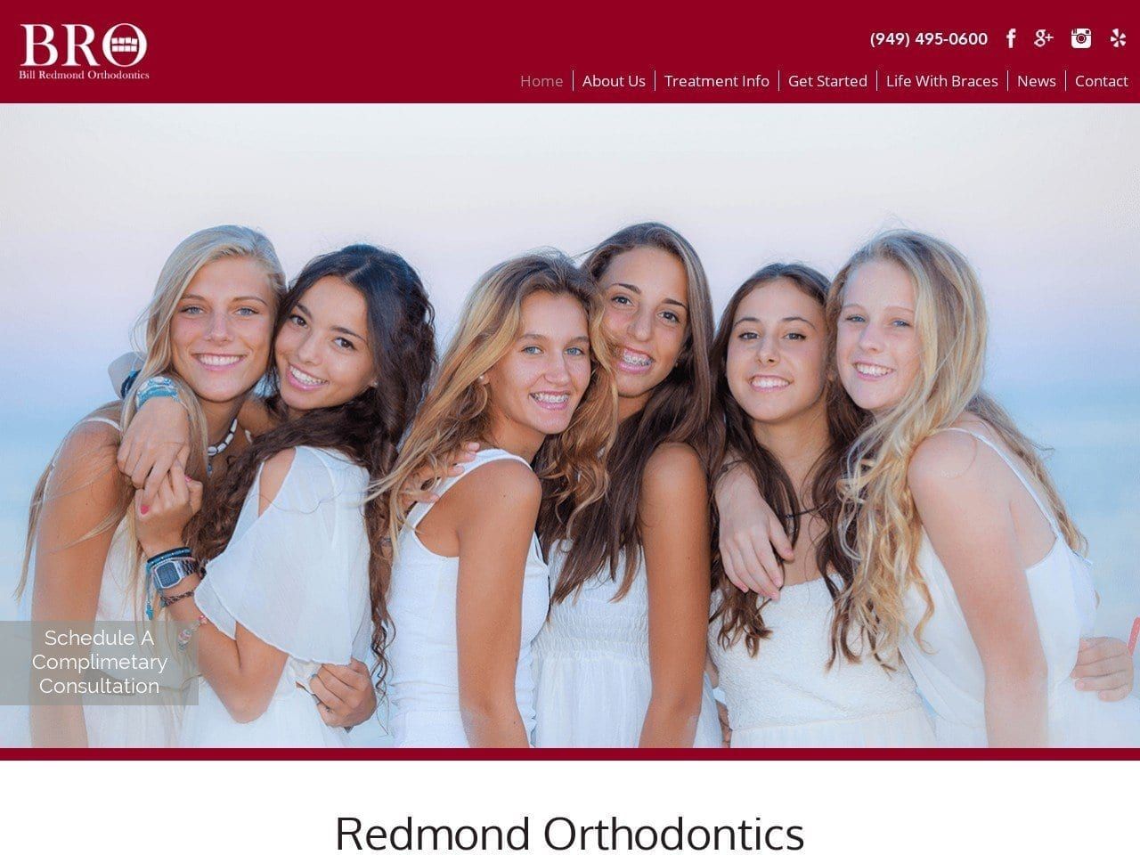 Dr. William J. Redmond DDS Website Screenshot from redmondorthodontics.net