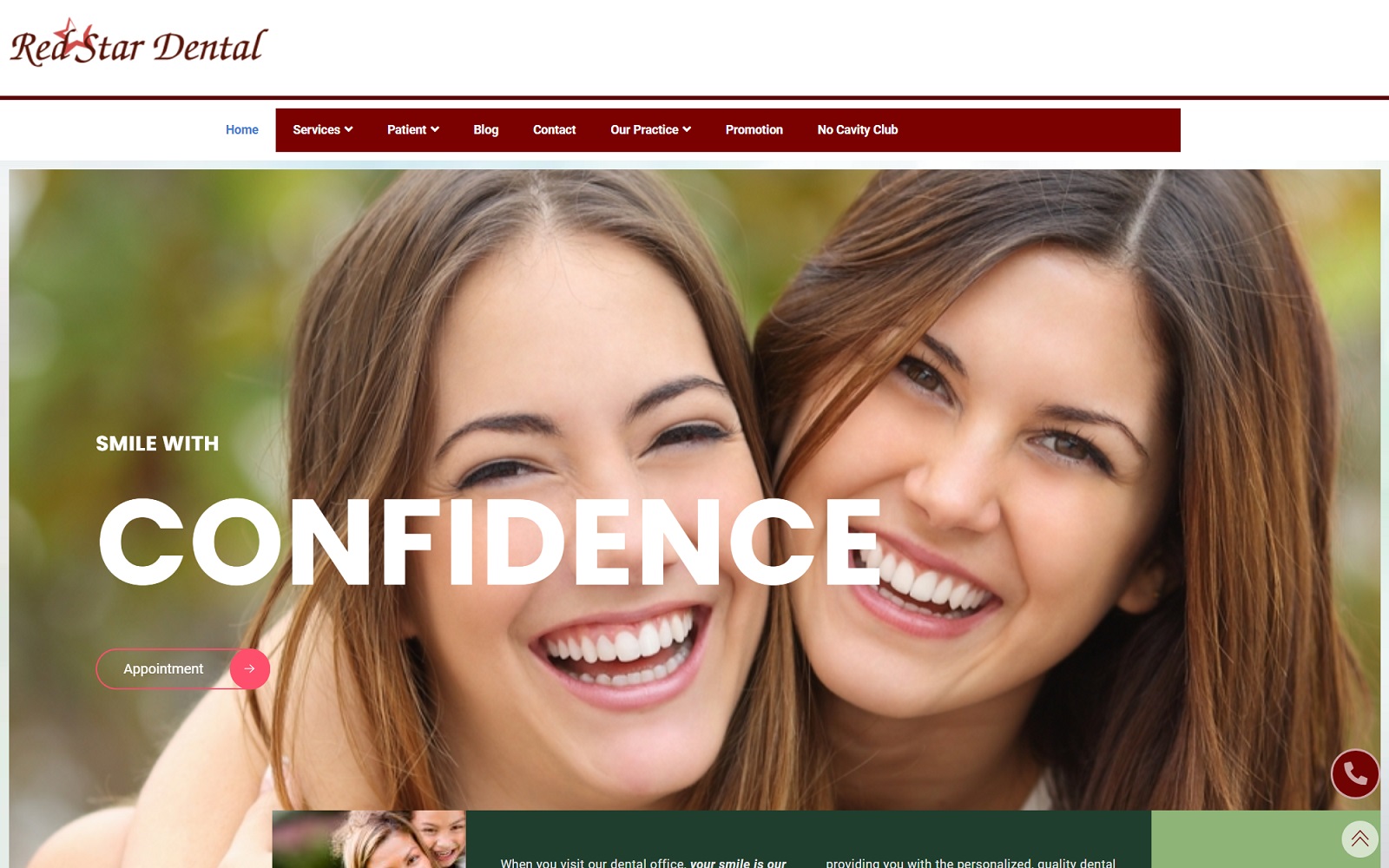 redstardental.com screenshot