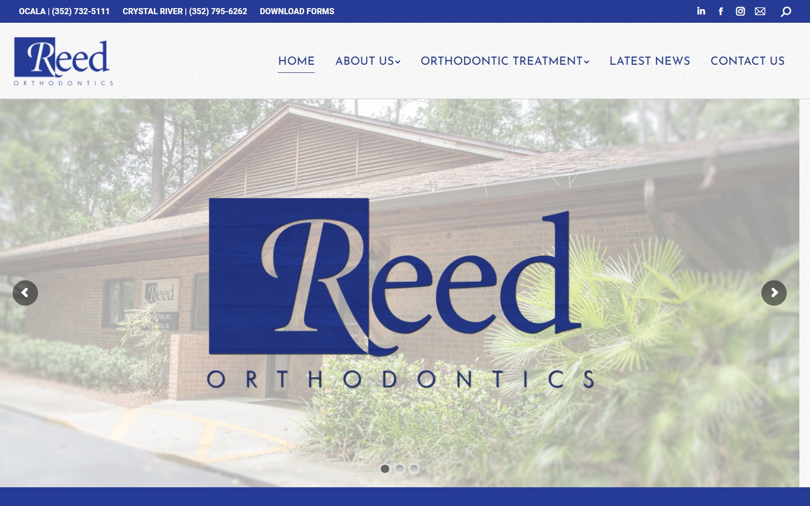 reed-ortho.com screenshot