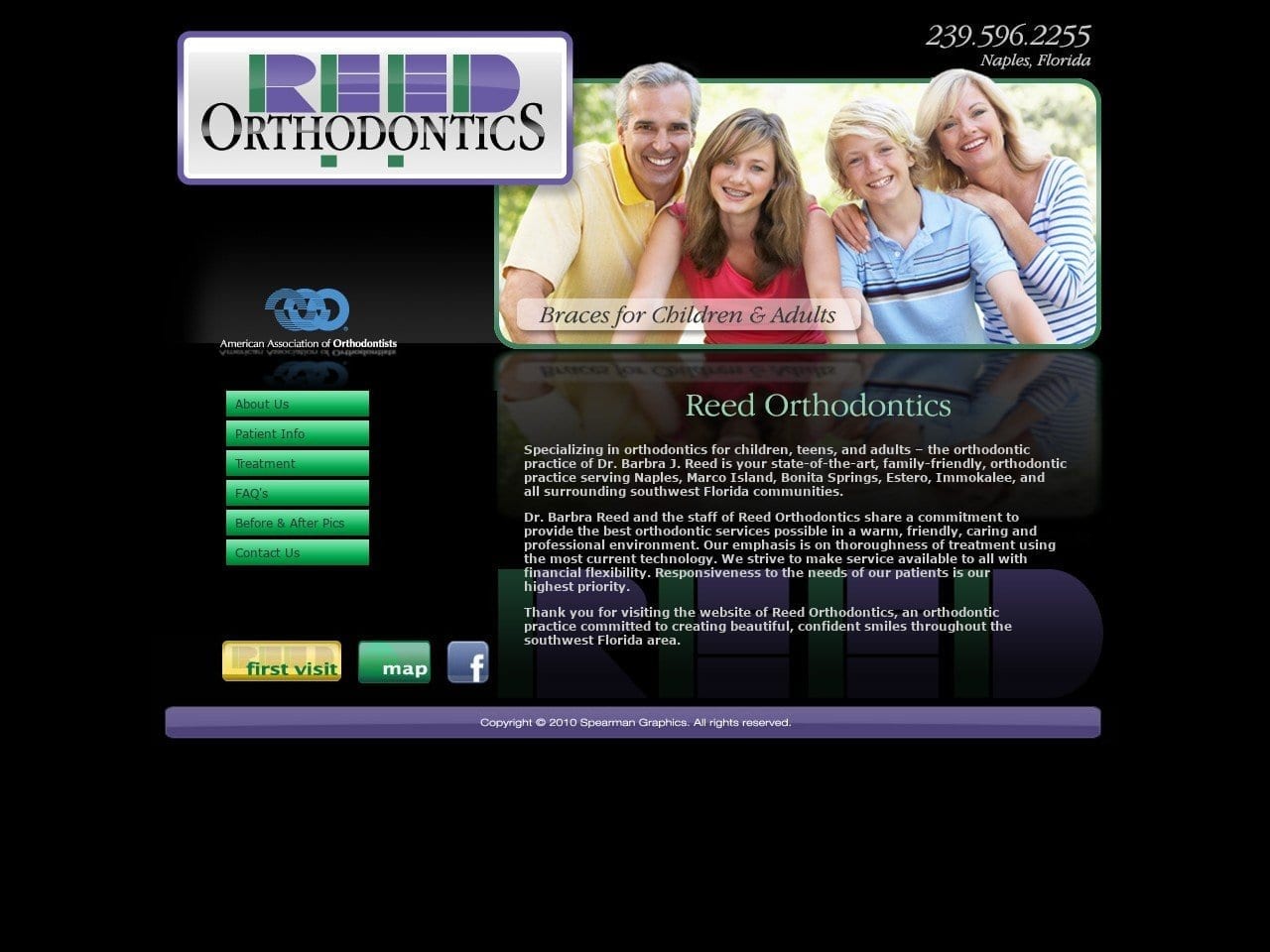 Reed Orthodontics Website Screenshot from reedorthodonticsnaples.com