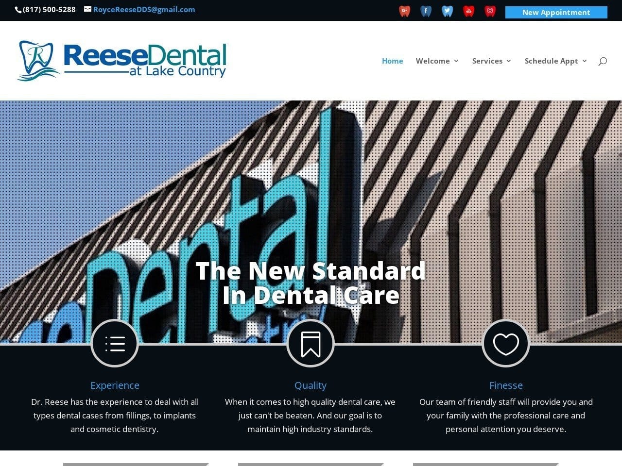 Reese Dental at Lake Country Website Screenshot from reesedental.com