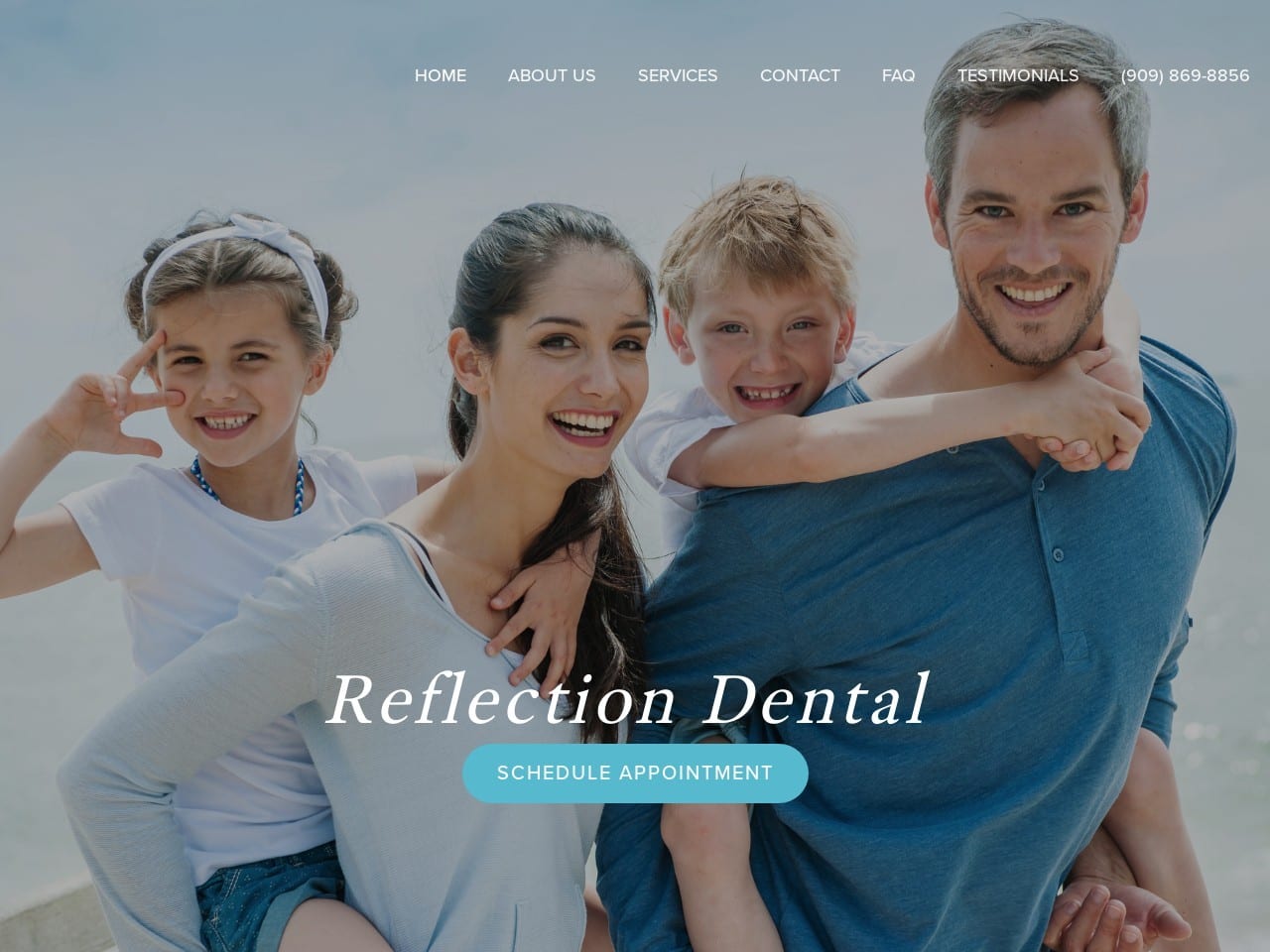 Reflection Dental  Smiles Website Screenshot from reflectiondentalsmiles.com