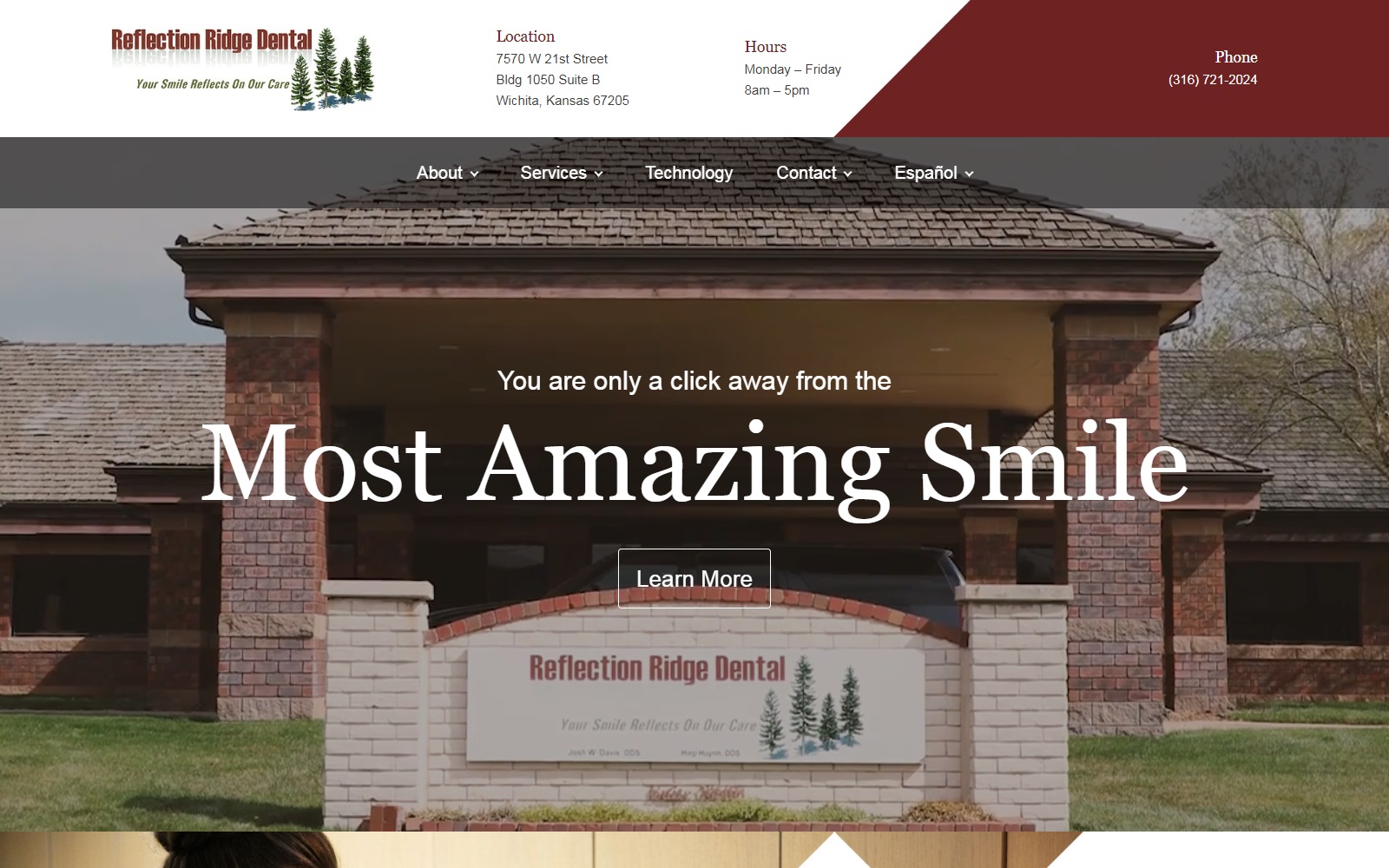 reflectionridgedental.com screenshot