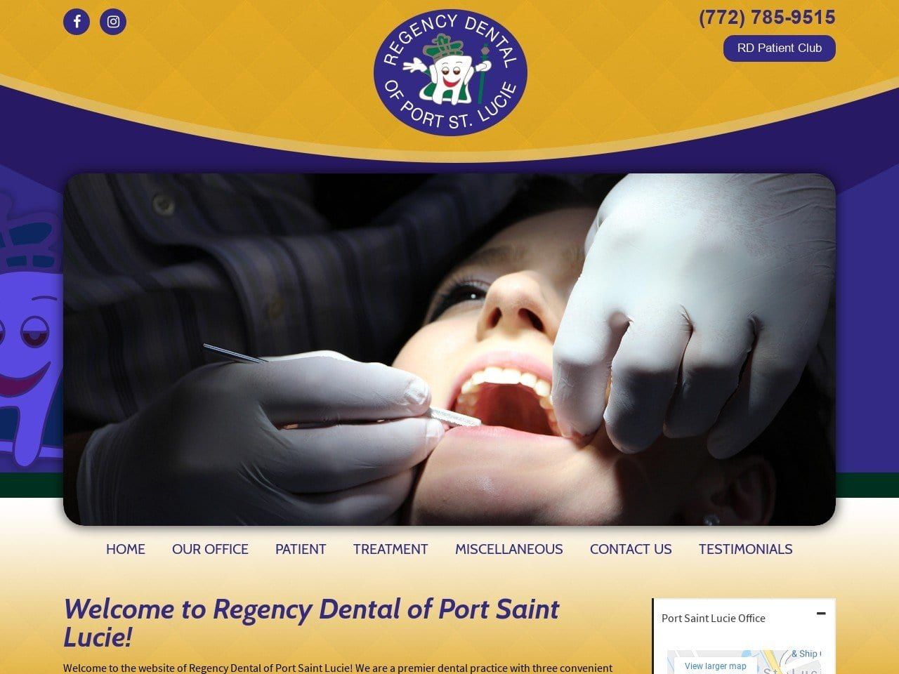 Regency Dental Practice Website Screenshot from regencydental.org