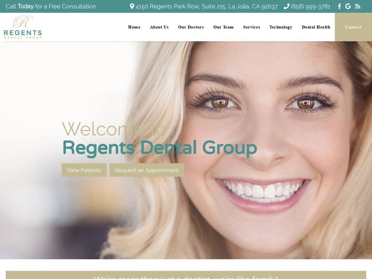 Regents Dental Group Eskeland Stephen DDS Website Screenshot from regentsdental.com