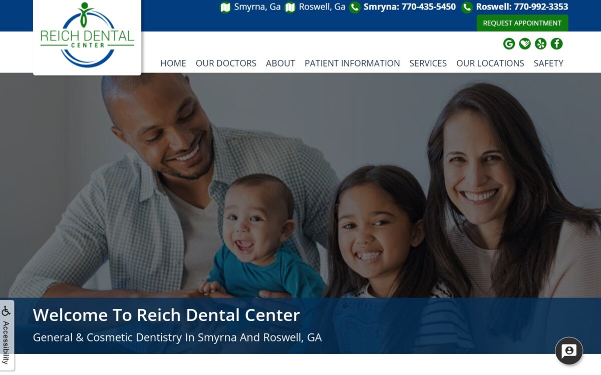 reichdentalcenter.com screenshot