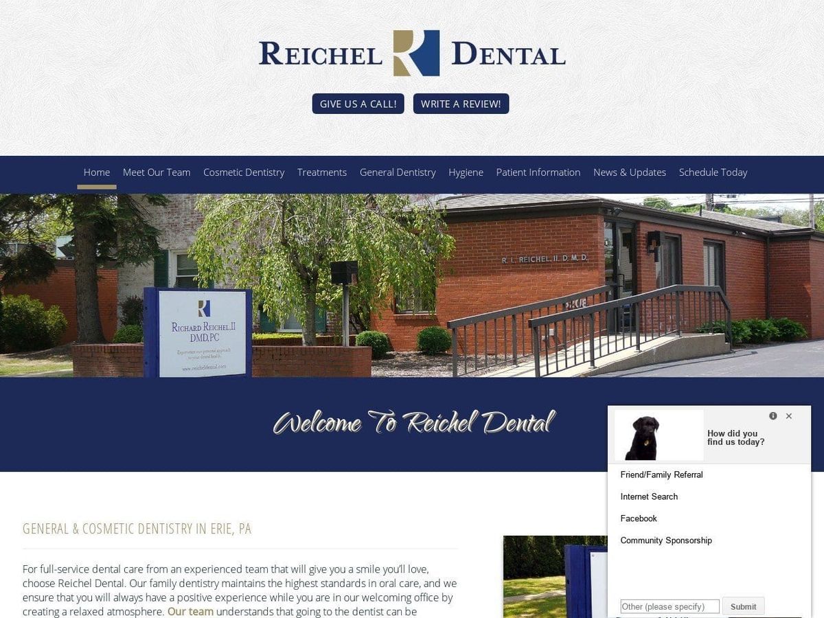 Reichel & Reichel Reichel II Richard L DDS Website Screenshot from reicheldental.com