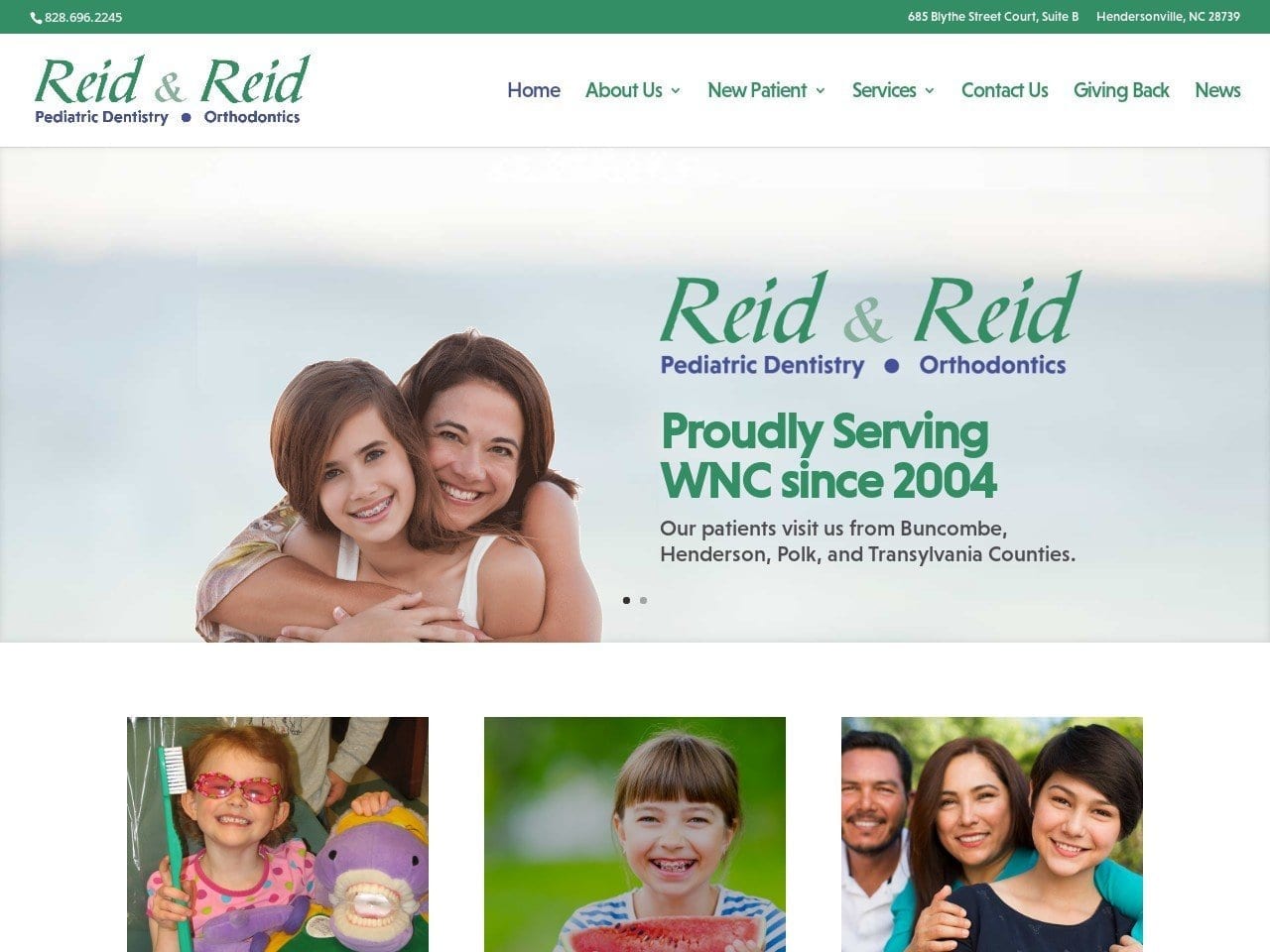 Alison C. Reid DDS MS Website Screenshot from reidandreid.net