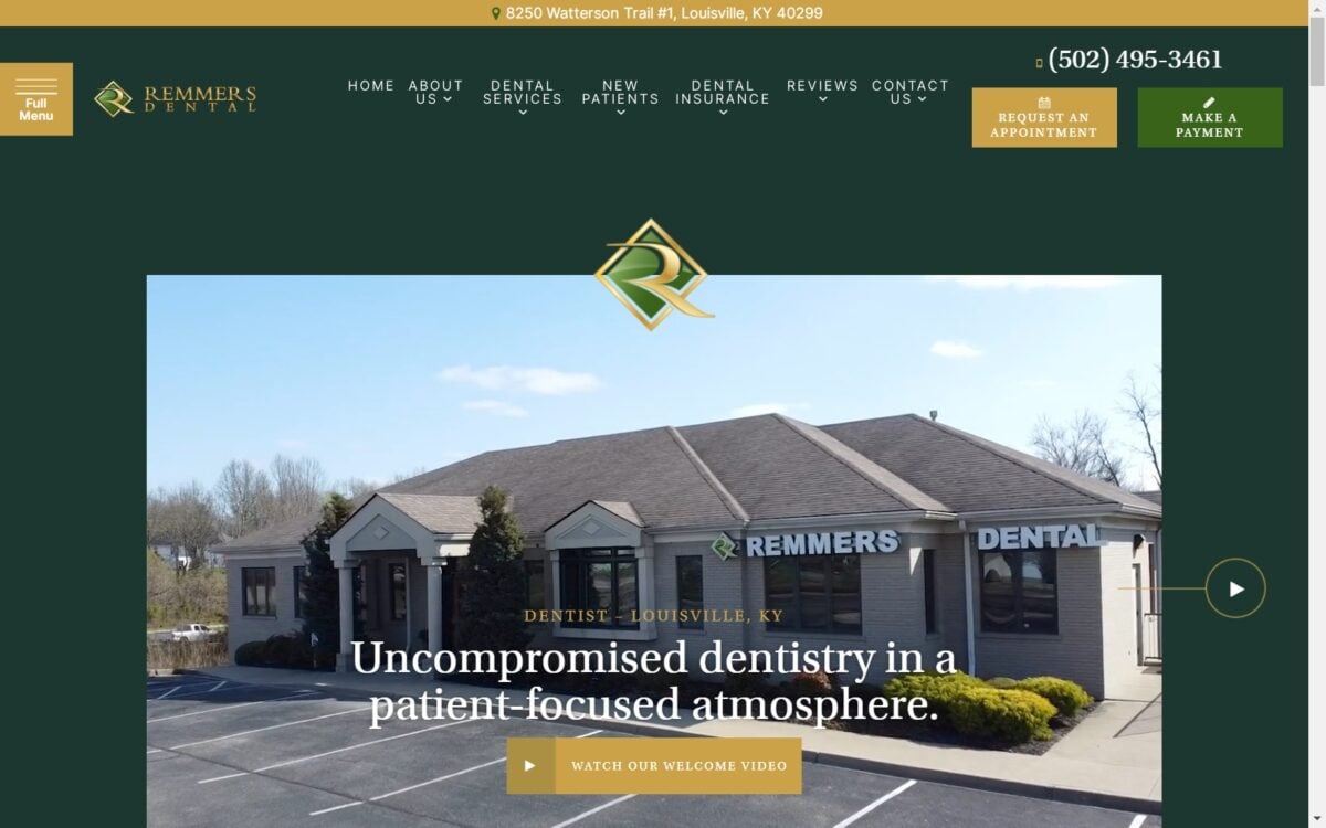 remmersdental.com screenshot