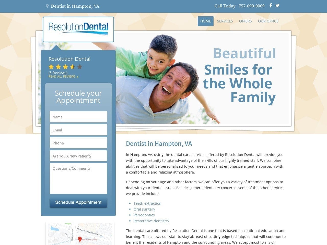 Resolution Dental Website Screenshot from resolutiondental.com