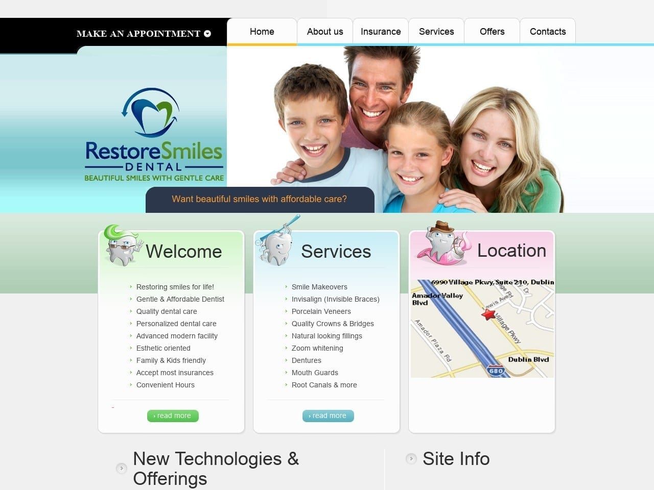 Restore Smiles Dental Website Screenshot from restoresmilesdental.com