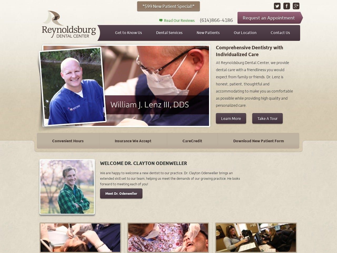 Reynoldsburg Dental Center Website Screenshot from reynoldsburgdentalcenter.com
