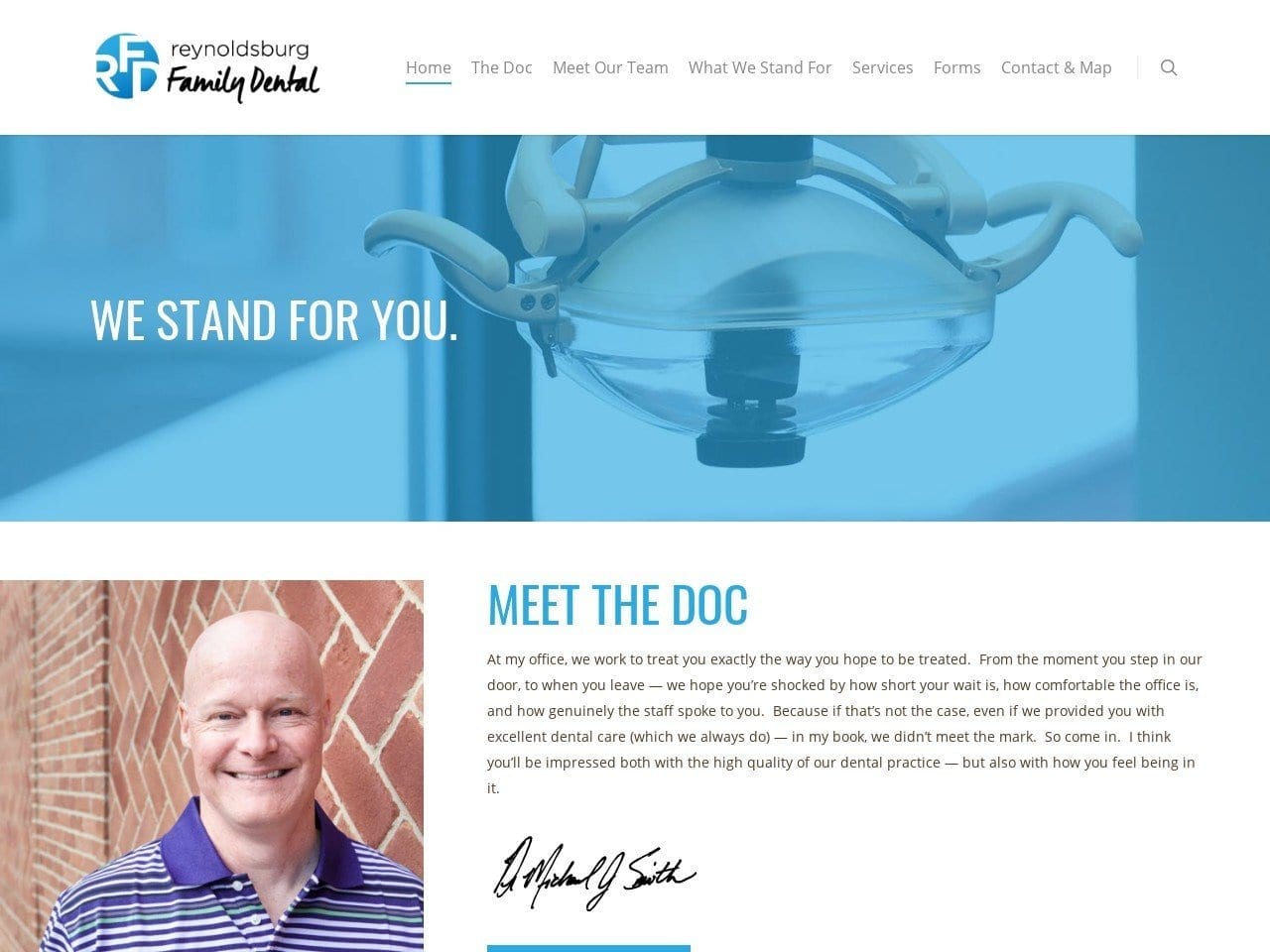 Reynoldsburg Family Dental Website Screenshot from reynoldsburgfamilydental.com