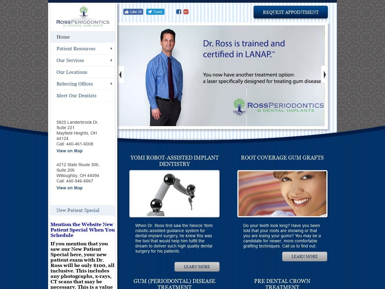 Paul A. Ricchetti DDS MScD Inc. Website Screenshot from ricchettiperio.com