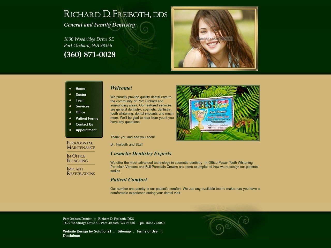 Richard D Freiboth DDS Website Screenshot from richardfreibothdds.com